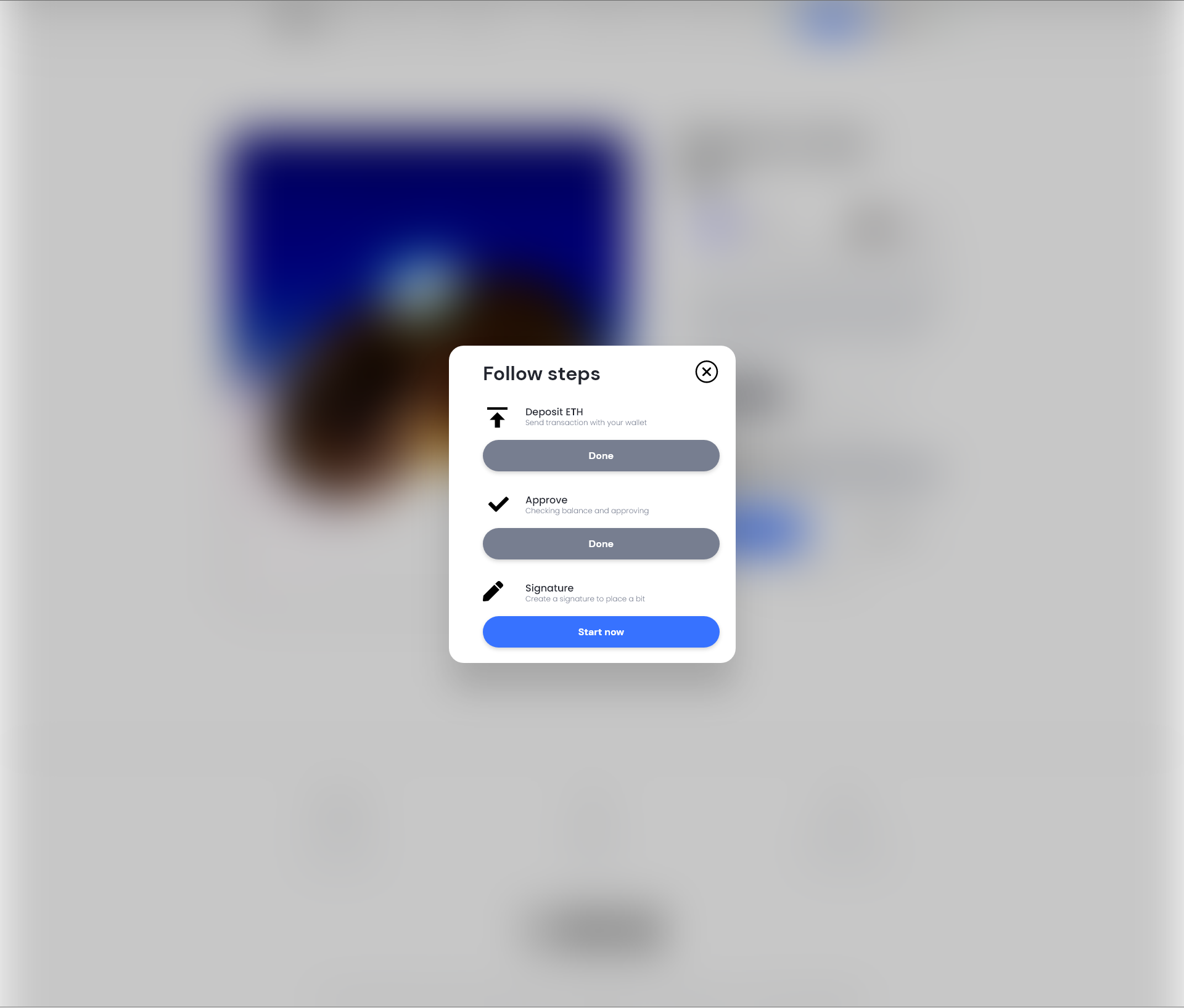Depositing to the wallet - Step 2
