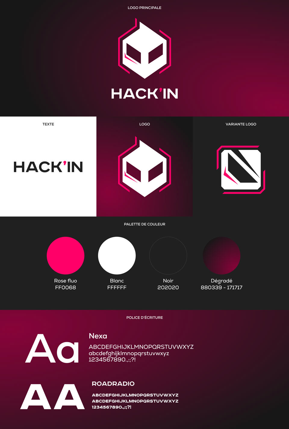 Identité visuelle de Hack'In 2026