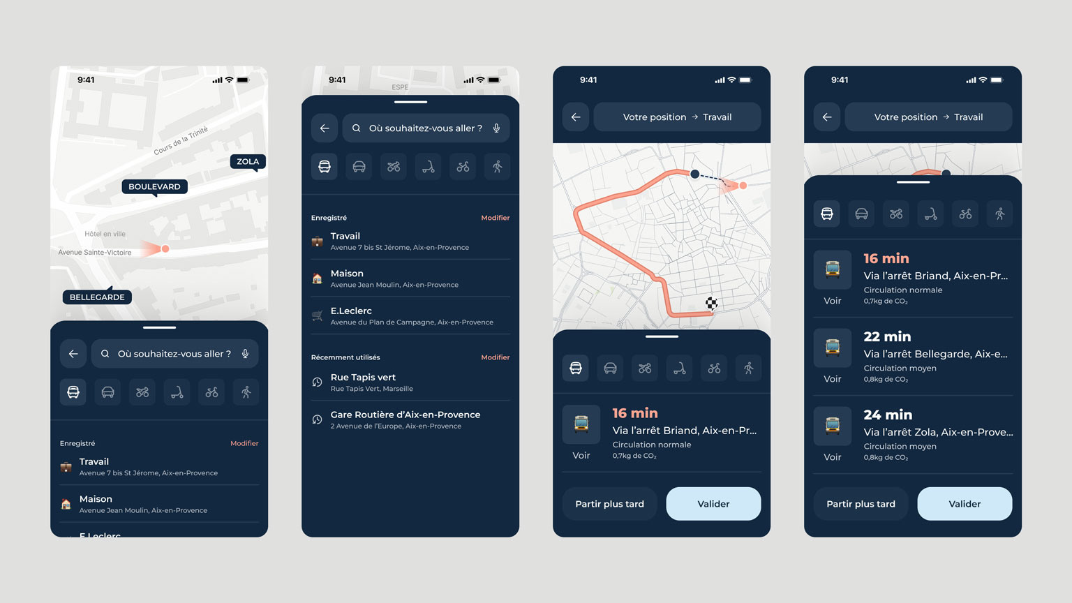 Moobi Trajet UX