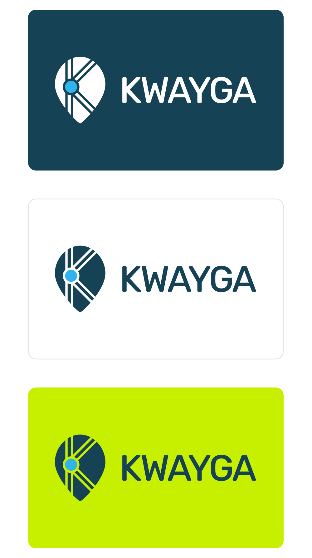 Proposition de logo pour Kwayga avec différent coloris