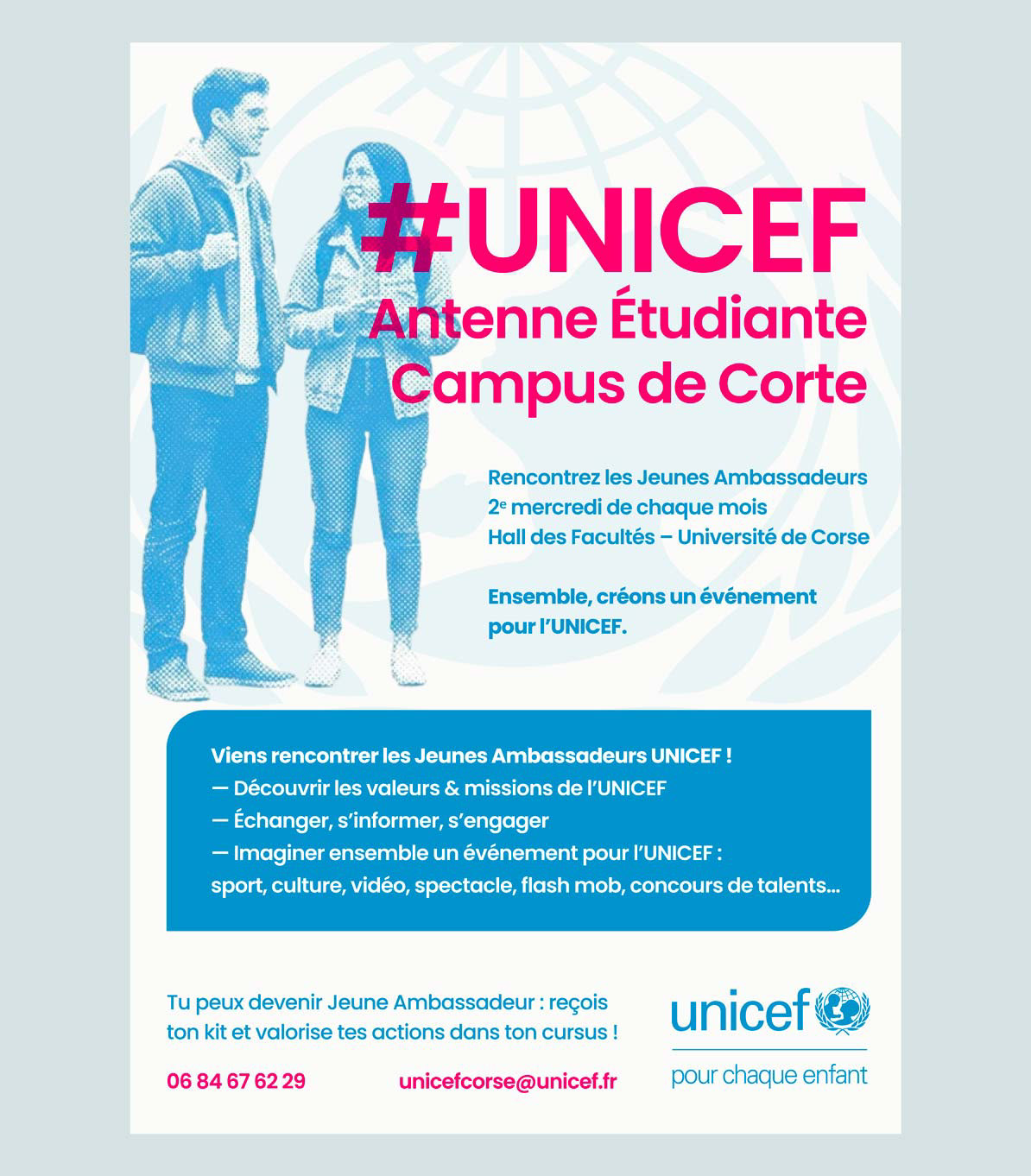 Affiche UNICEF - Antenne étudiante du campus de Corte