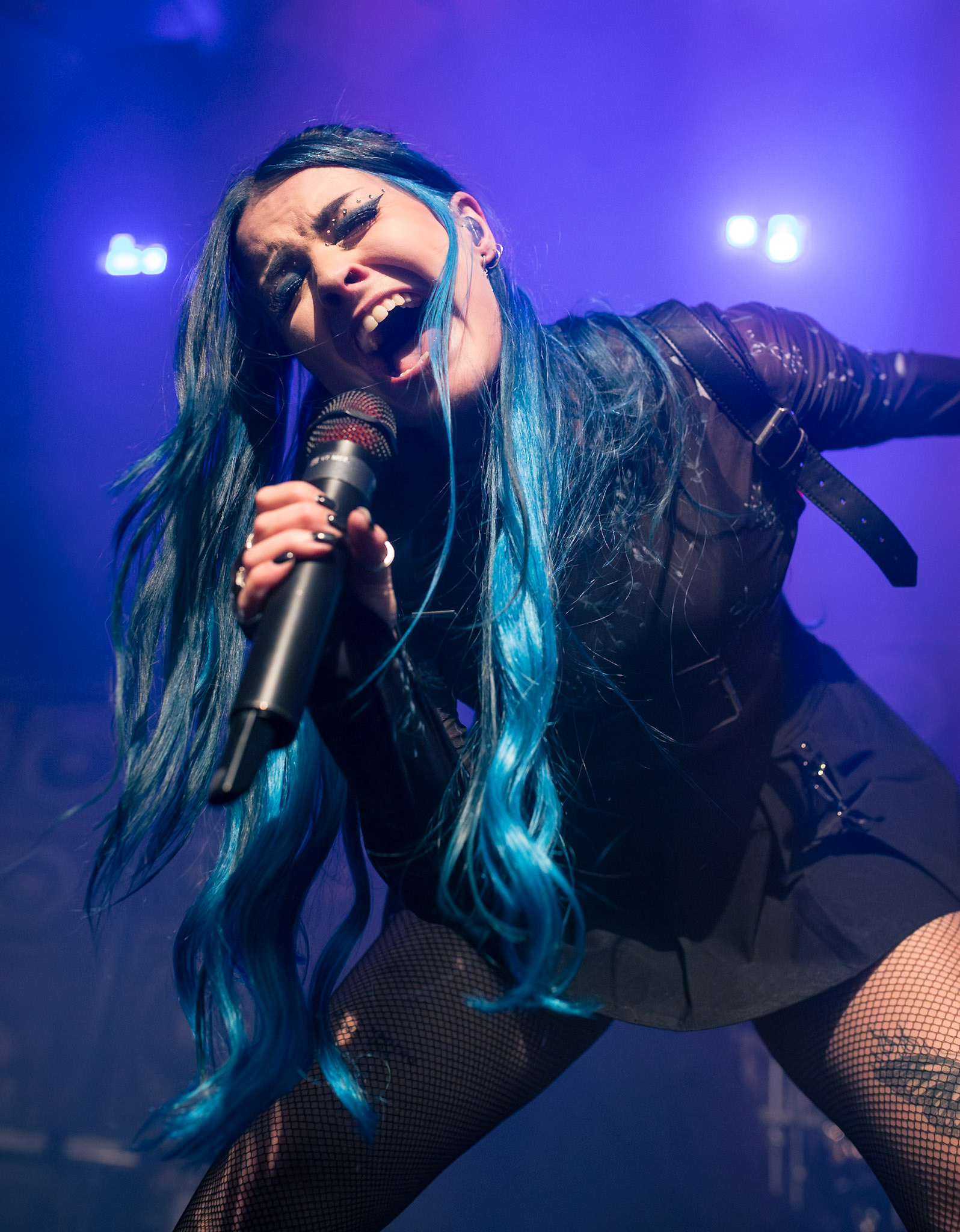Bethany Smile of As December Falls performing live at Glasgow’s iconic Barrowland Ballroom. Photographed by Gareth Fraser / 3rd Mile.