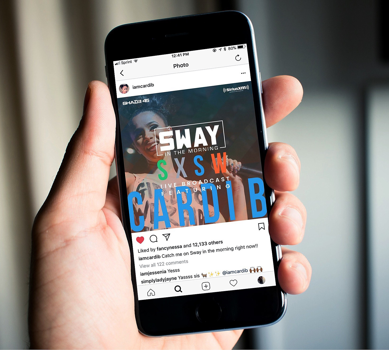 Sway's Universe - Social Post - Posted to Cardi B's instagram