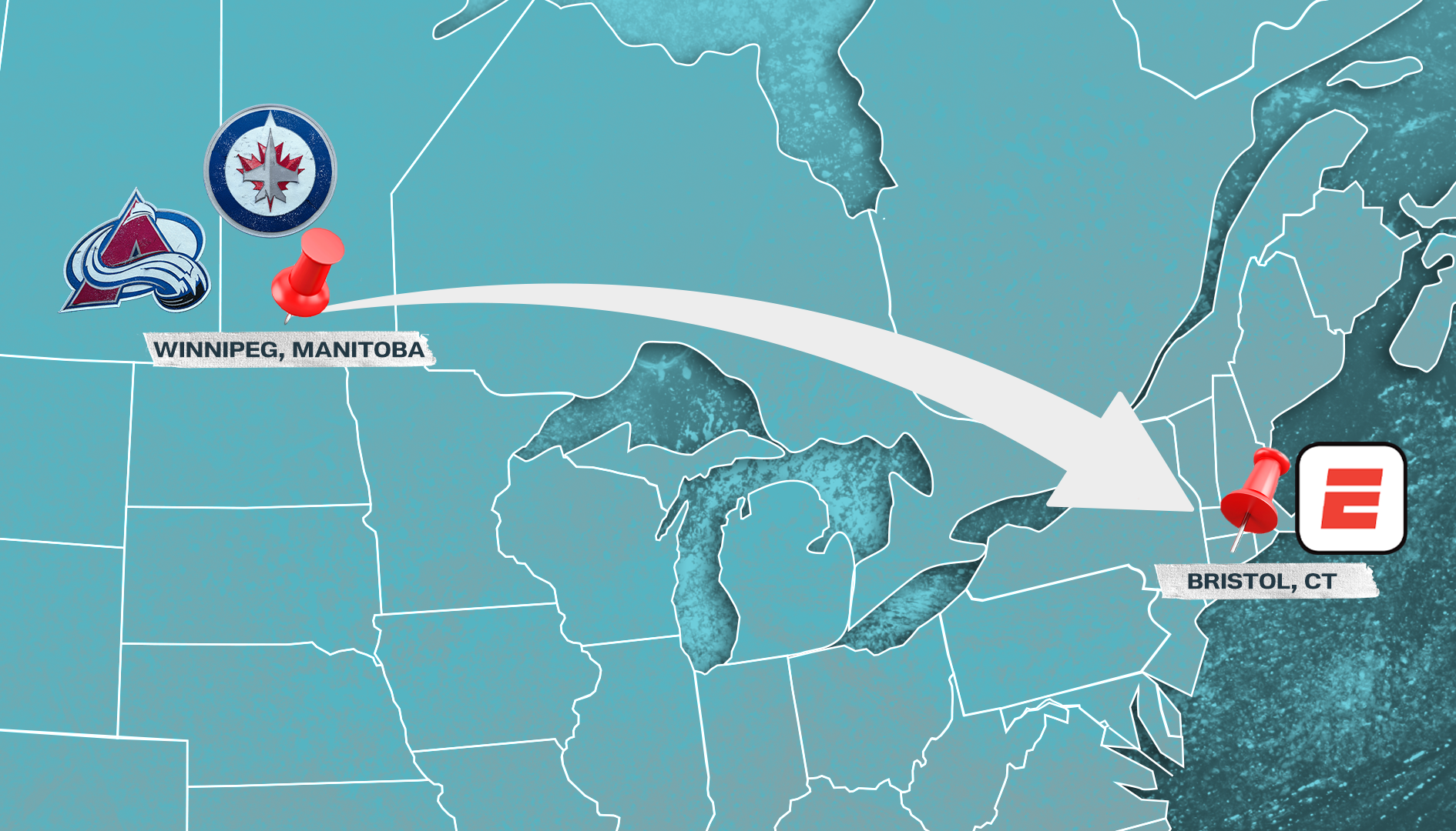 This map was created in tandem with a virtual plane element that had a caricature of talent to fly across the map. Below is video example of how the studio move turned out