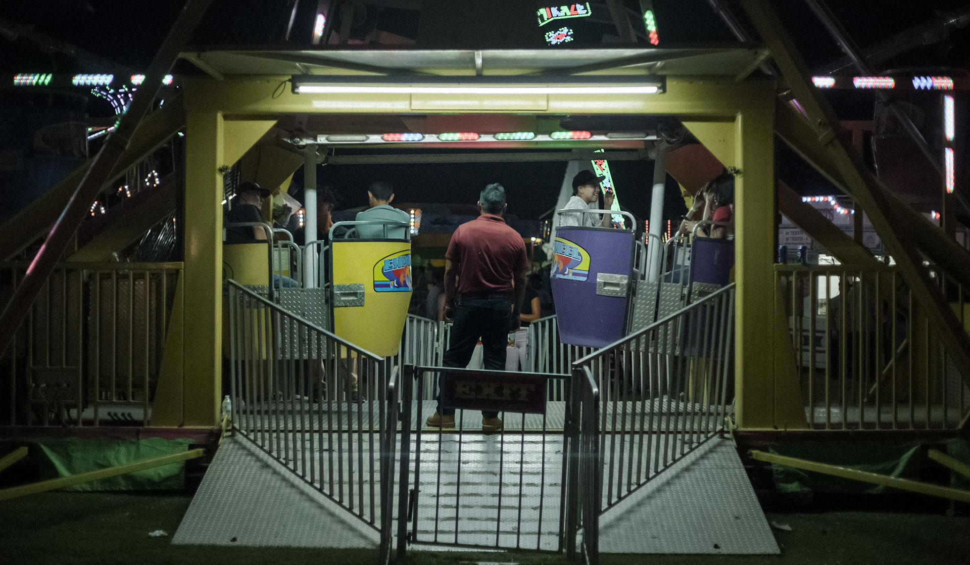 EXIT THROUGH THE FERRIS WHEEL.