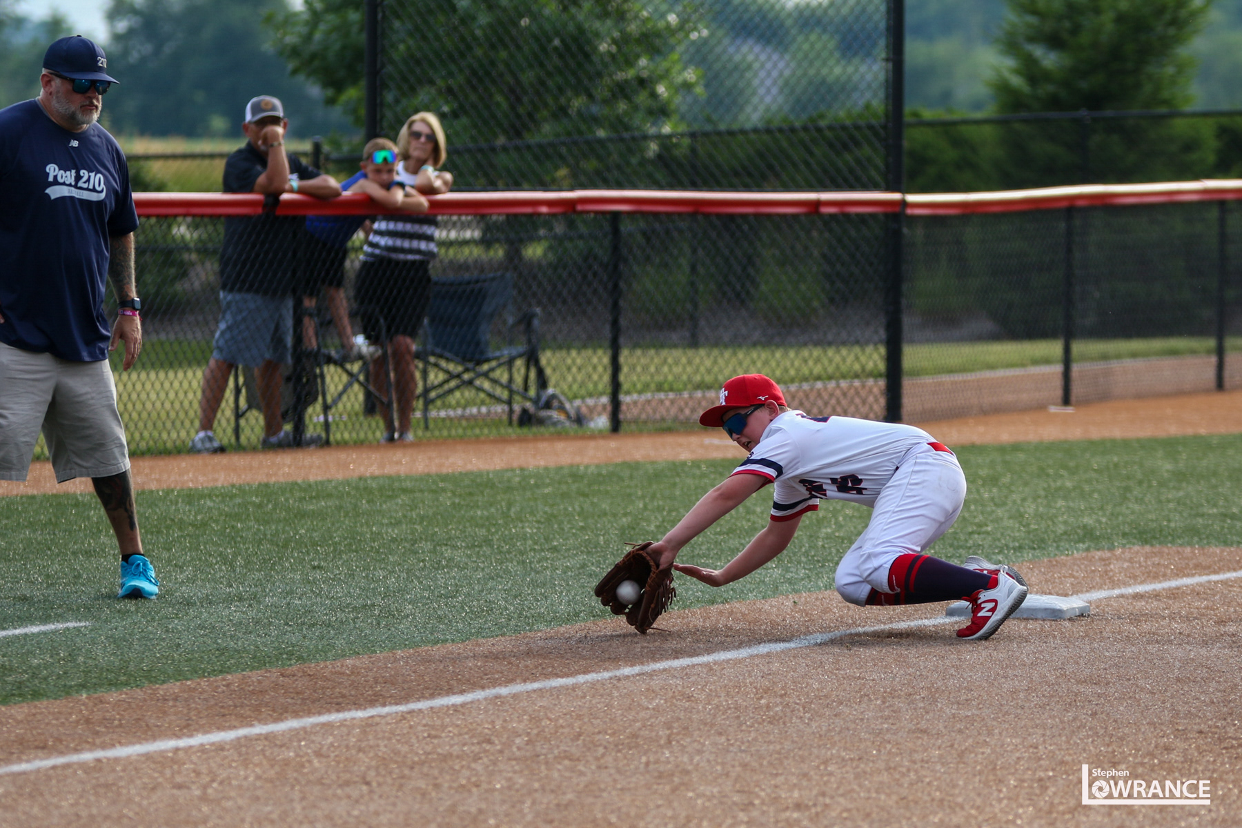 Great dive but its a foul ball.
