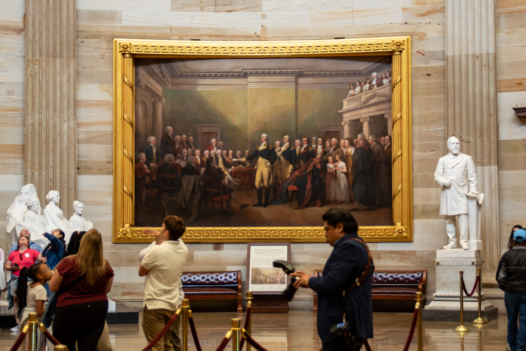 Washington Resigning his Commission Mural in US Capitol