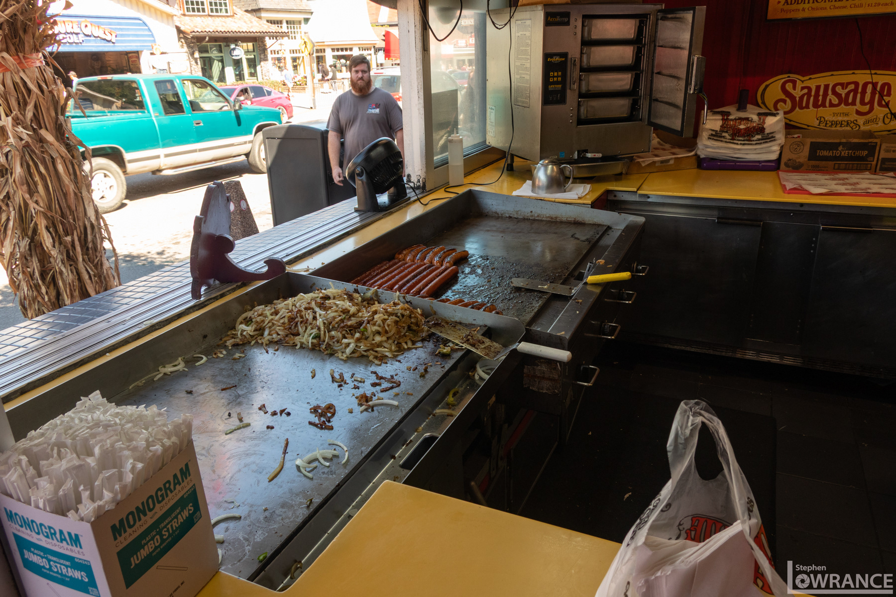 Fannie Farces Sausage with Onions and Peppers is my favorite