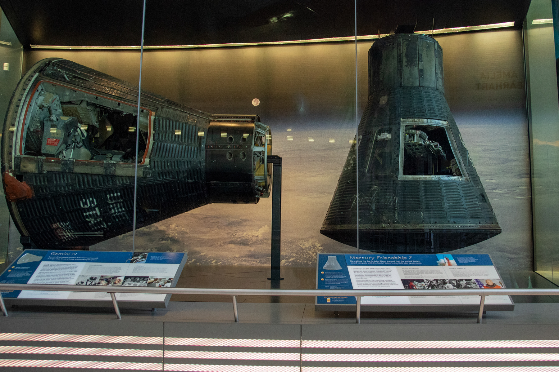 Gemini IV and Mercury Friendship 7 Space Capsules