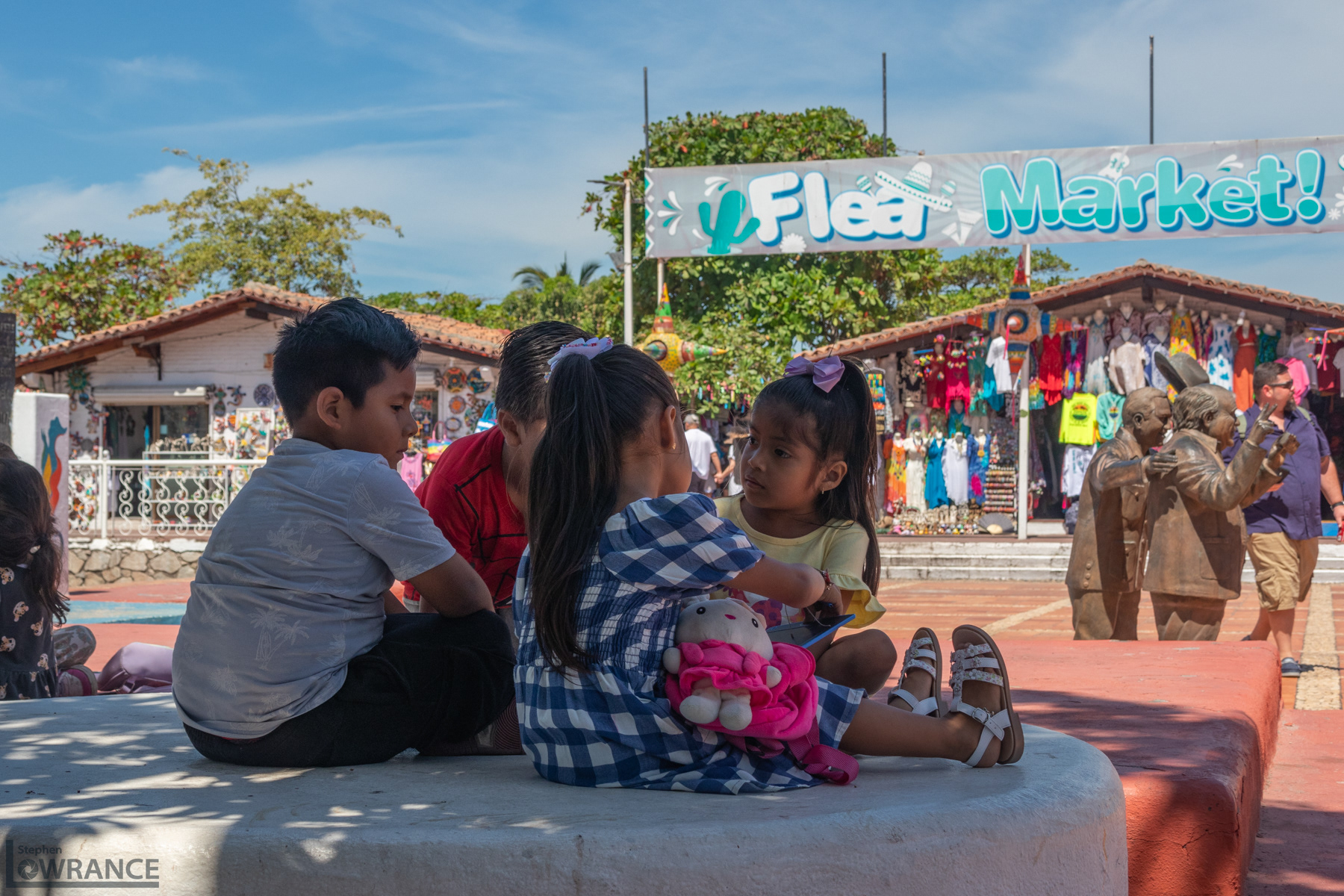 Vendor's Kids Playing