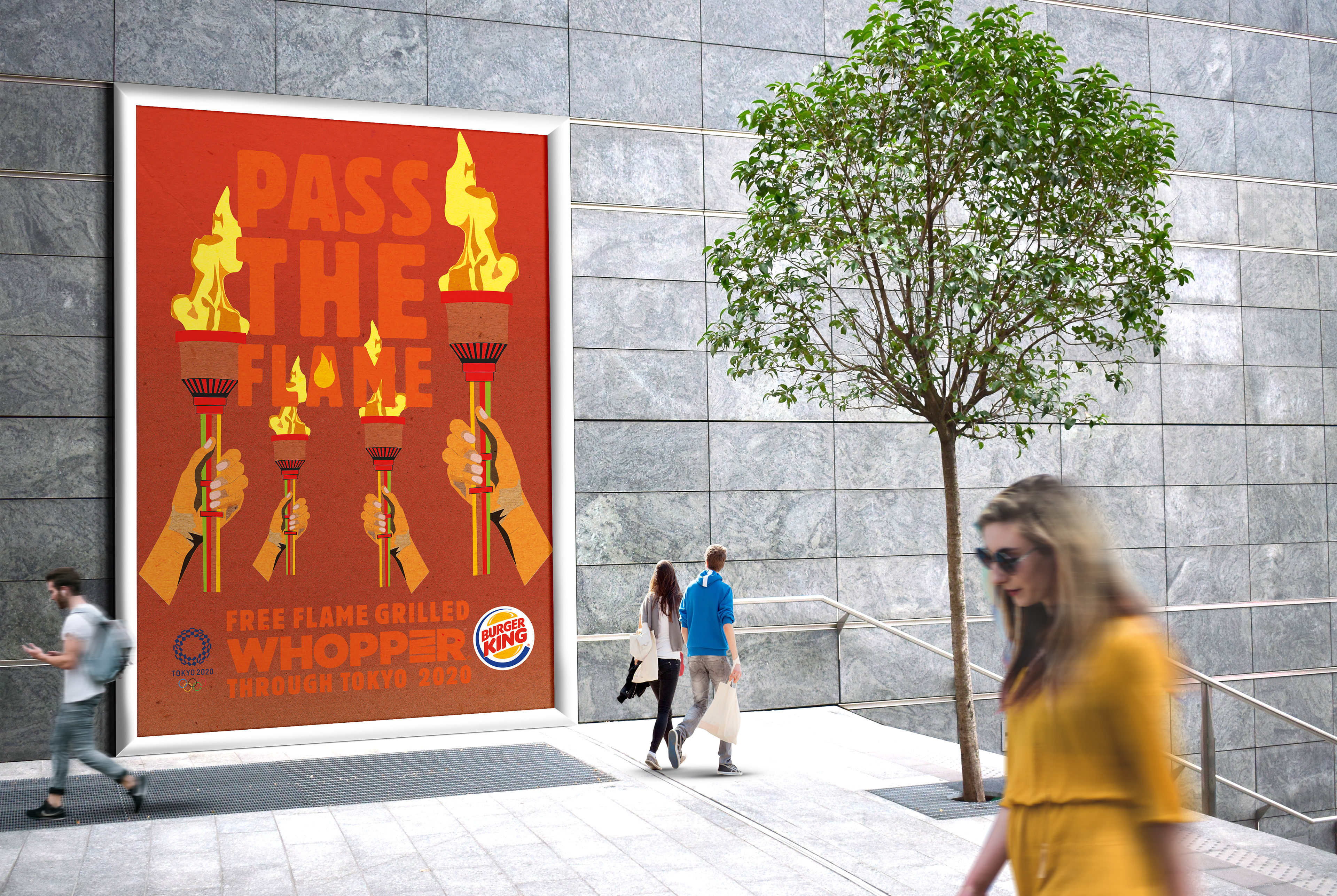 Poster design promoting the Pass The Flame campaign
