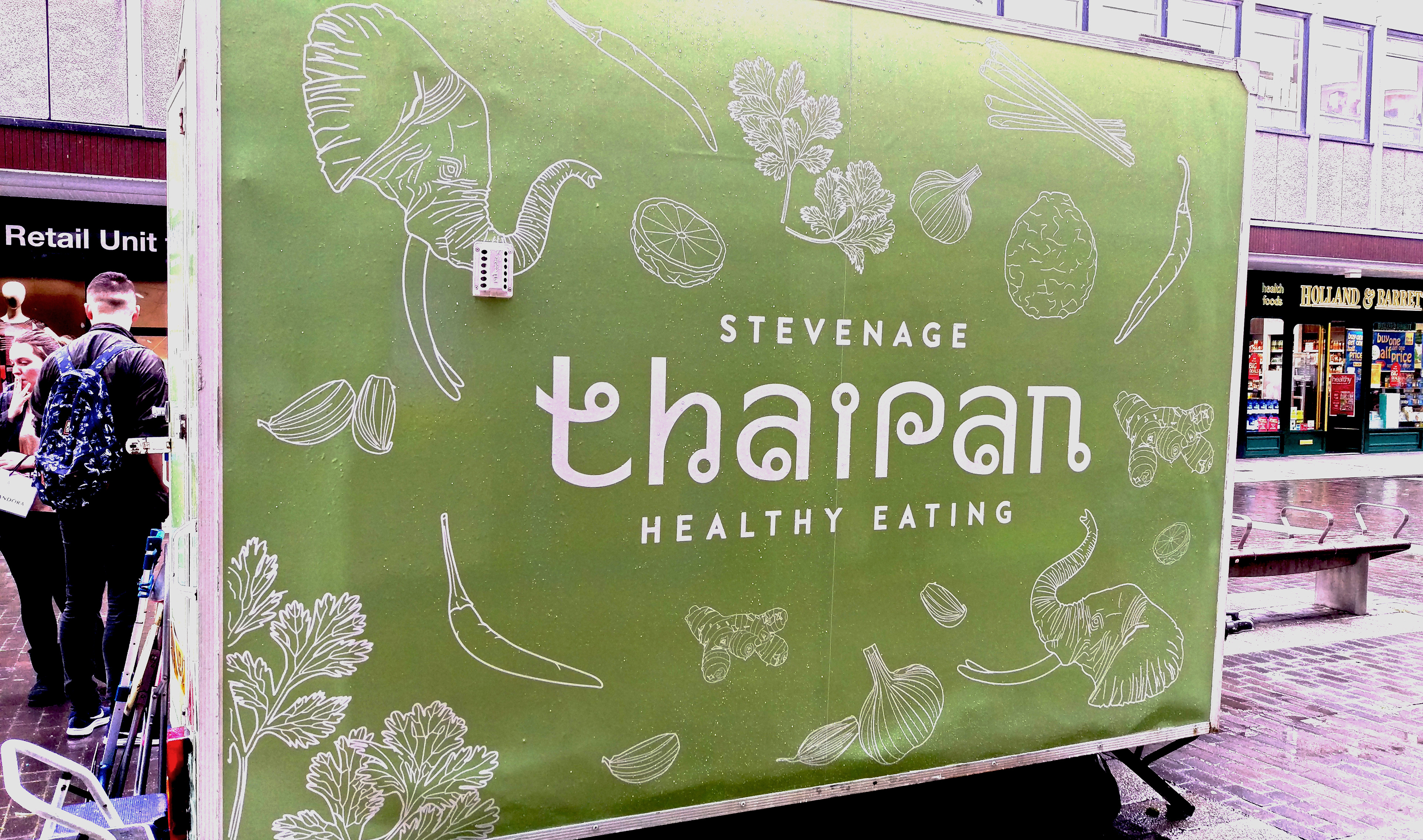 Actual Photograph of the back of the Thai food Van