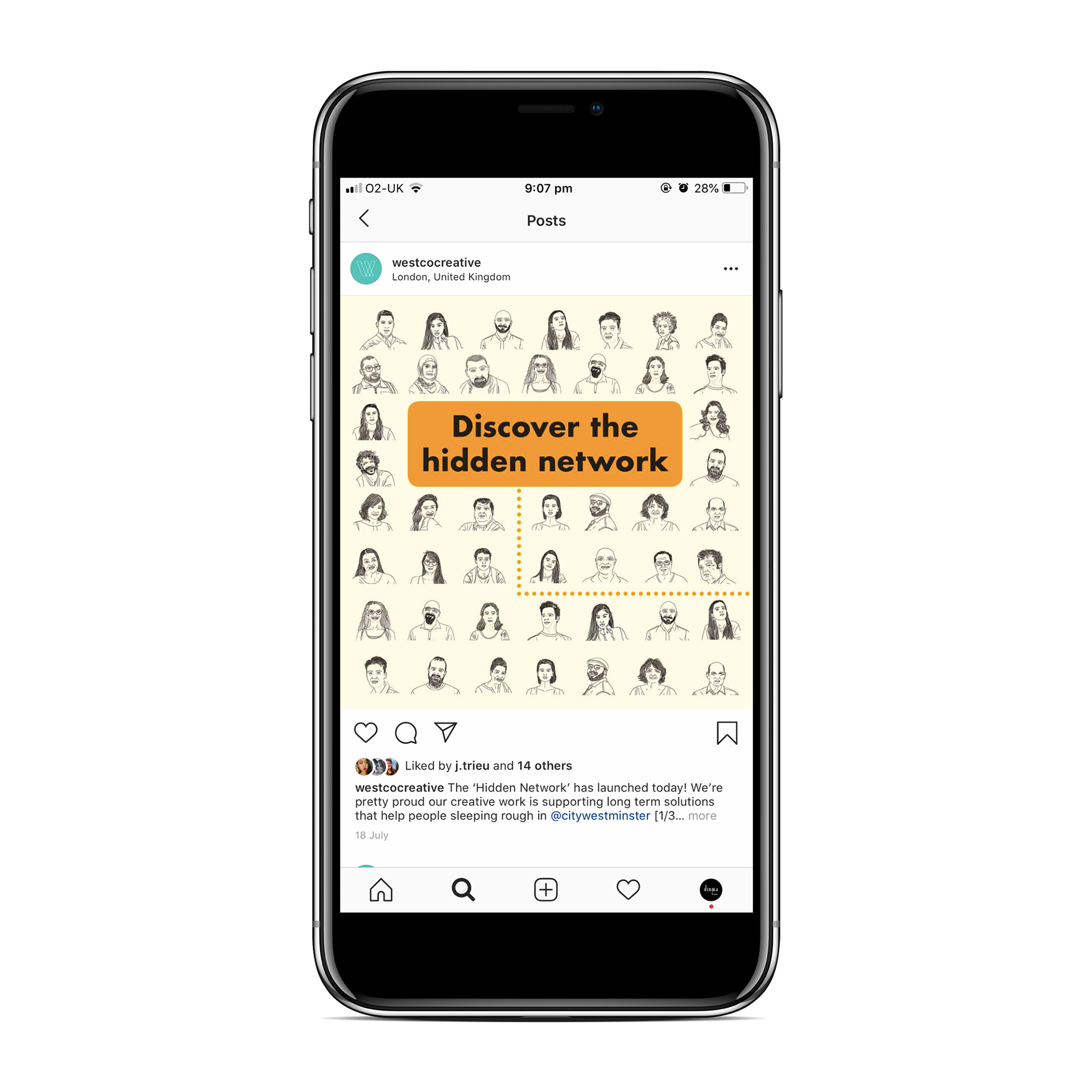 Instagram post launching the campaign
