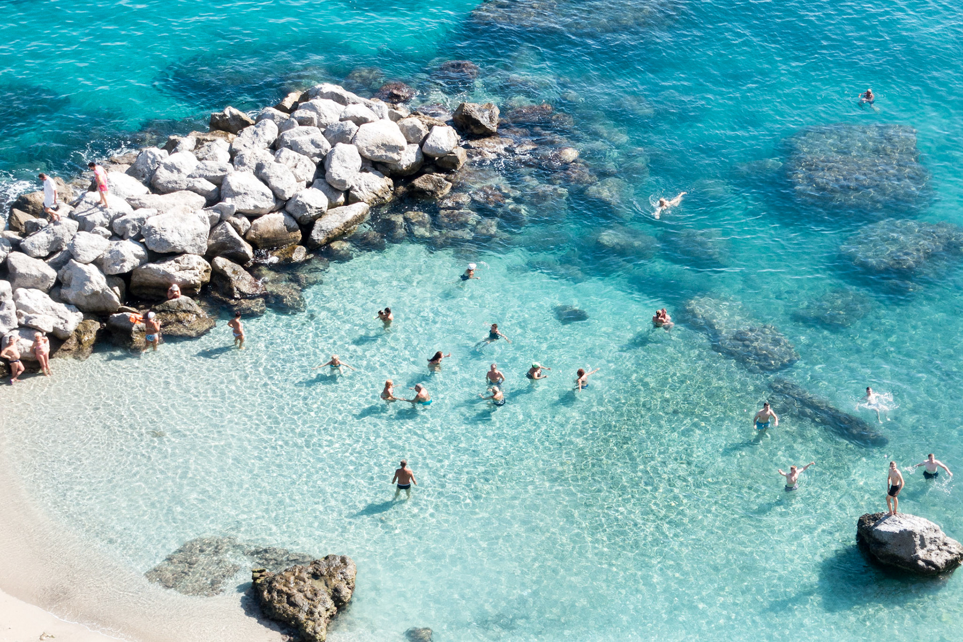 JK Capri beach swimmers