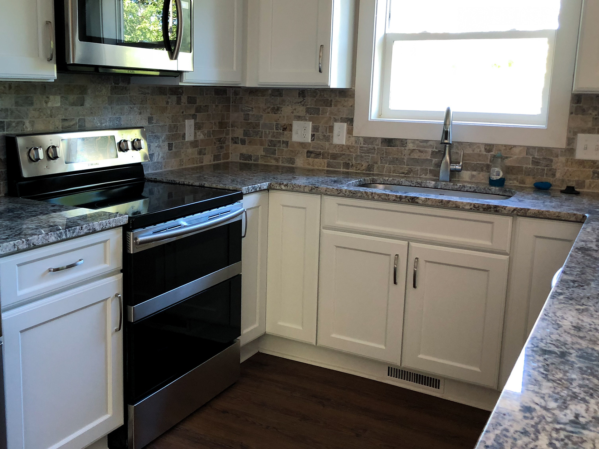 Kitchen Floor and Backsplash