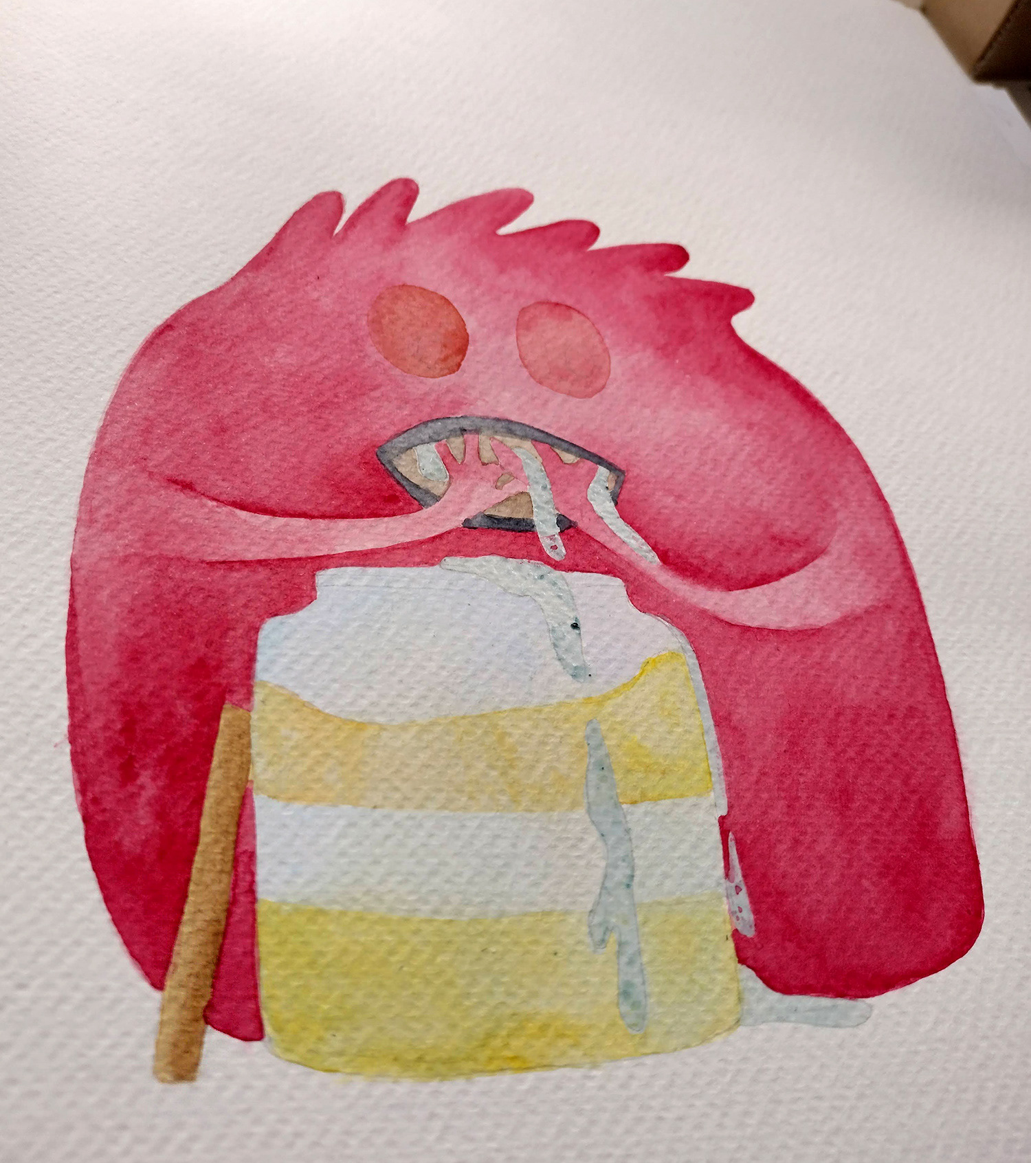 First layer, watercolour