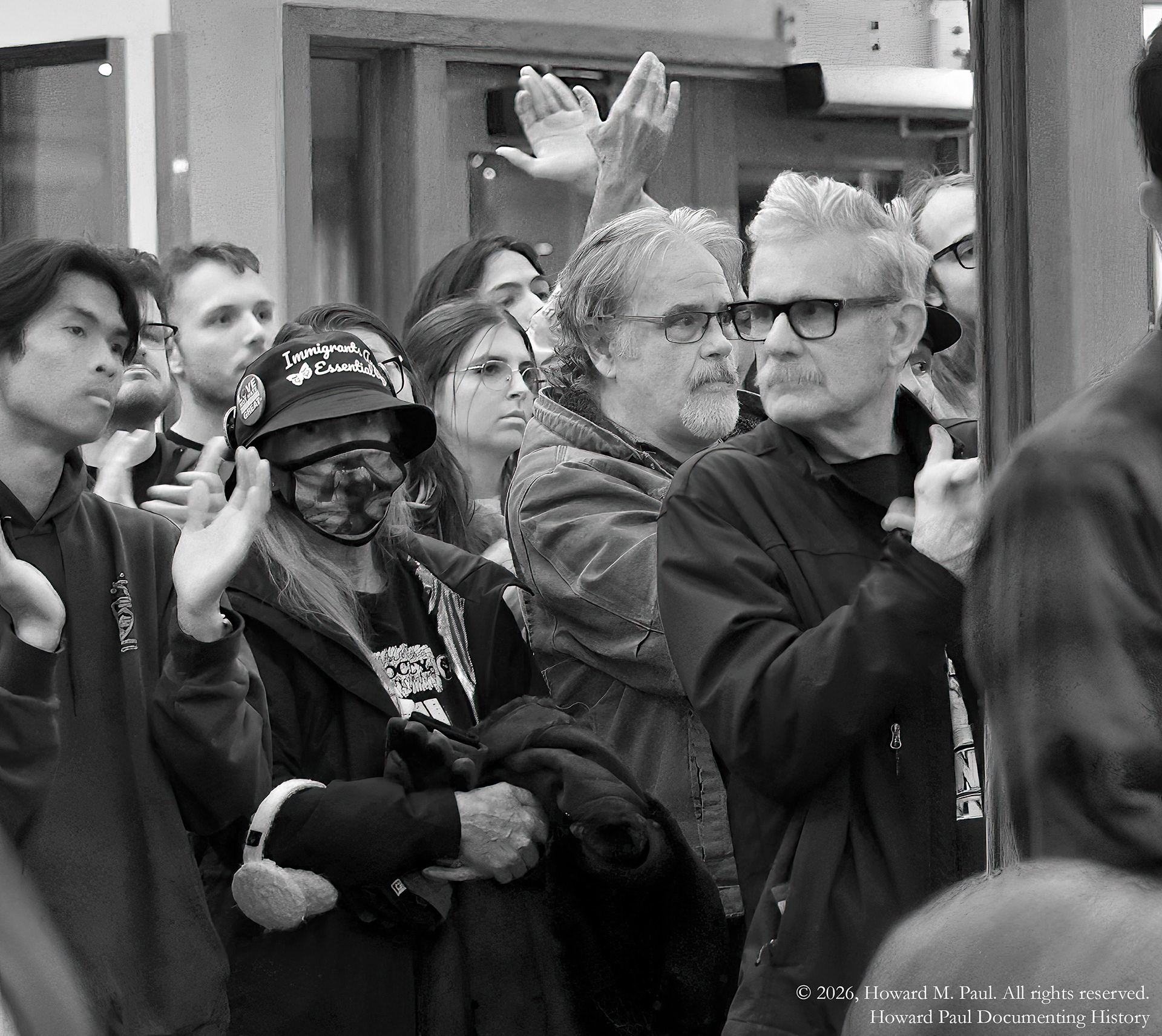 Rally to oppose opening private ICE detention prison, at Hudson Town Council