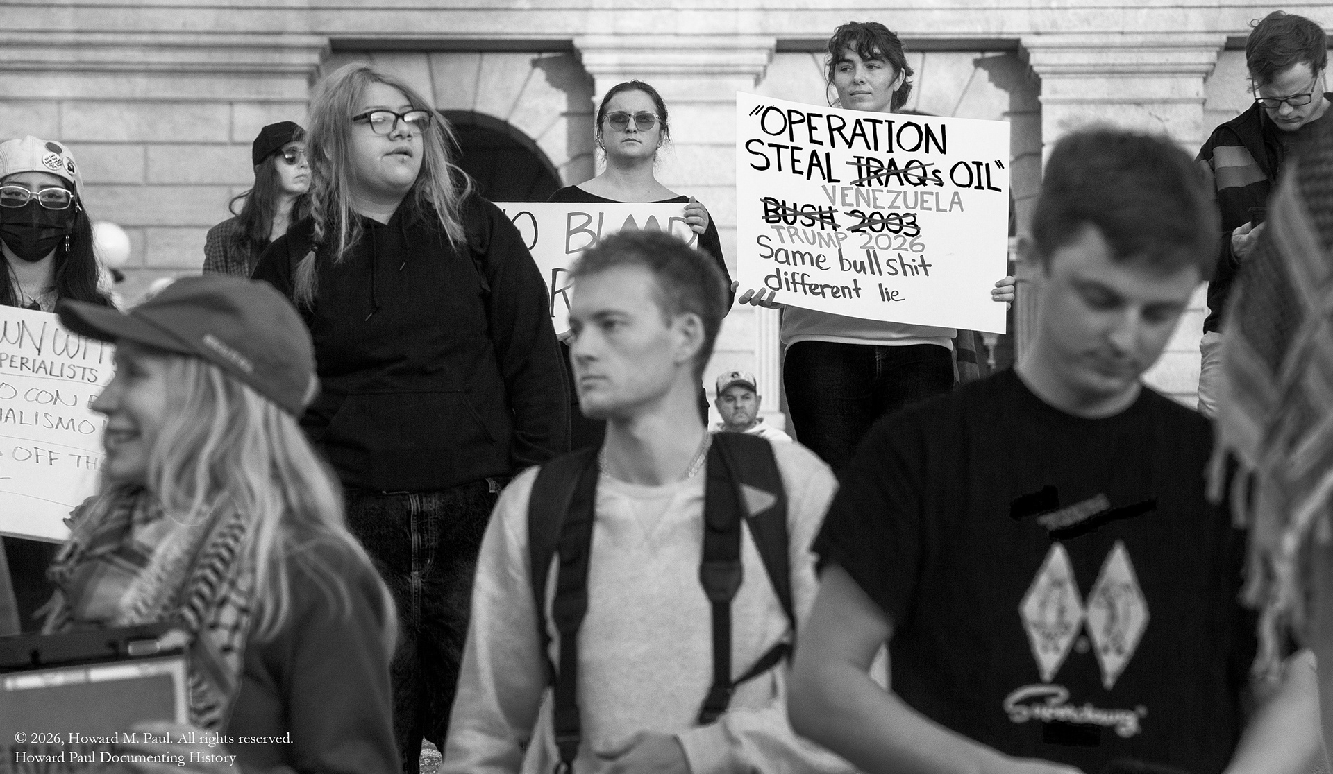 Protesting US actions in Venezuela, Colorado Capitol