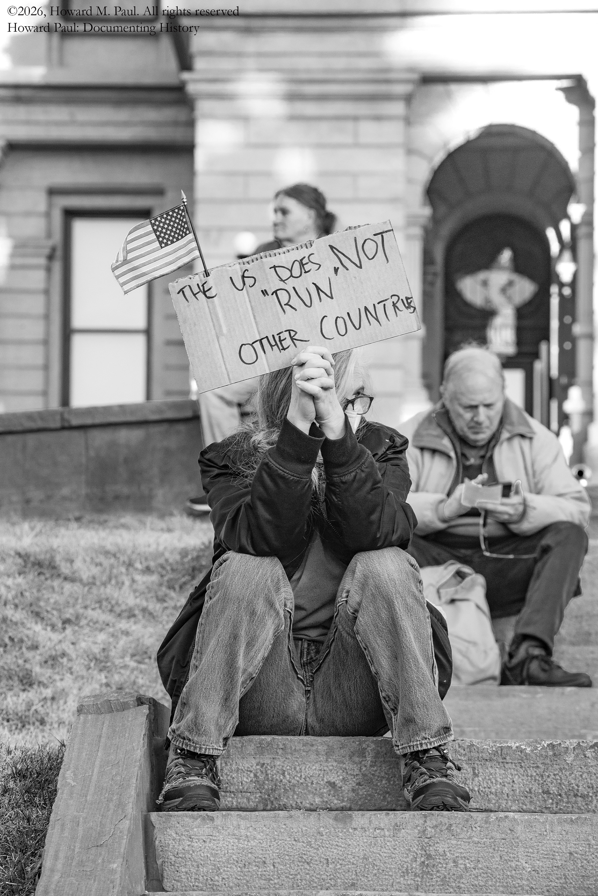 Protesting US actions in Venezuela, Colorado Capitol