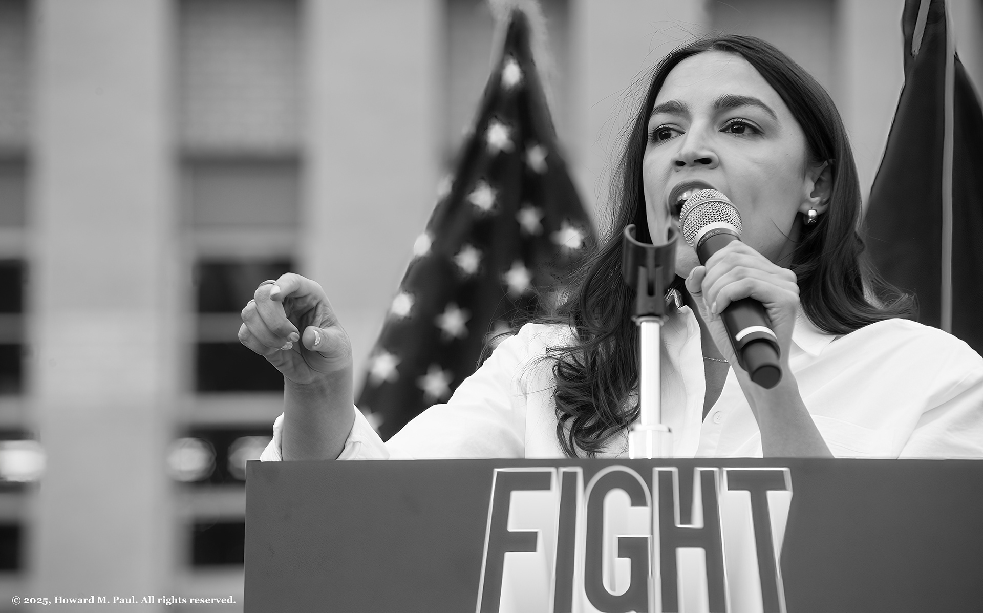 Liz Waddick, Colorado Educators Association, at Bernie Sanders & Alexandria Ocasio-Cortez  “Fighting Oligarchy” Rally, Denver
