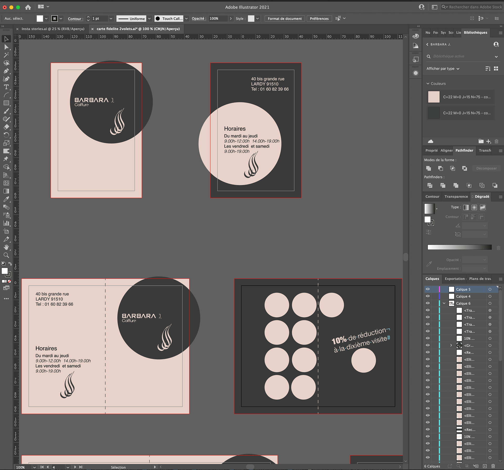 Création d'une identité visuelle et application celle-ci sur différents supports