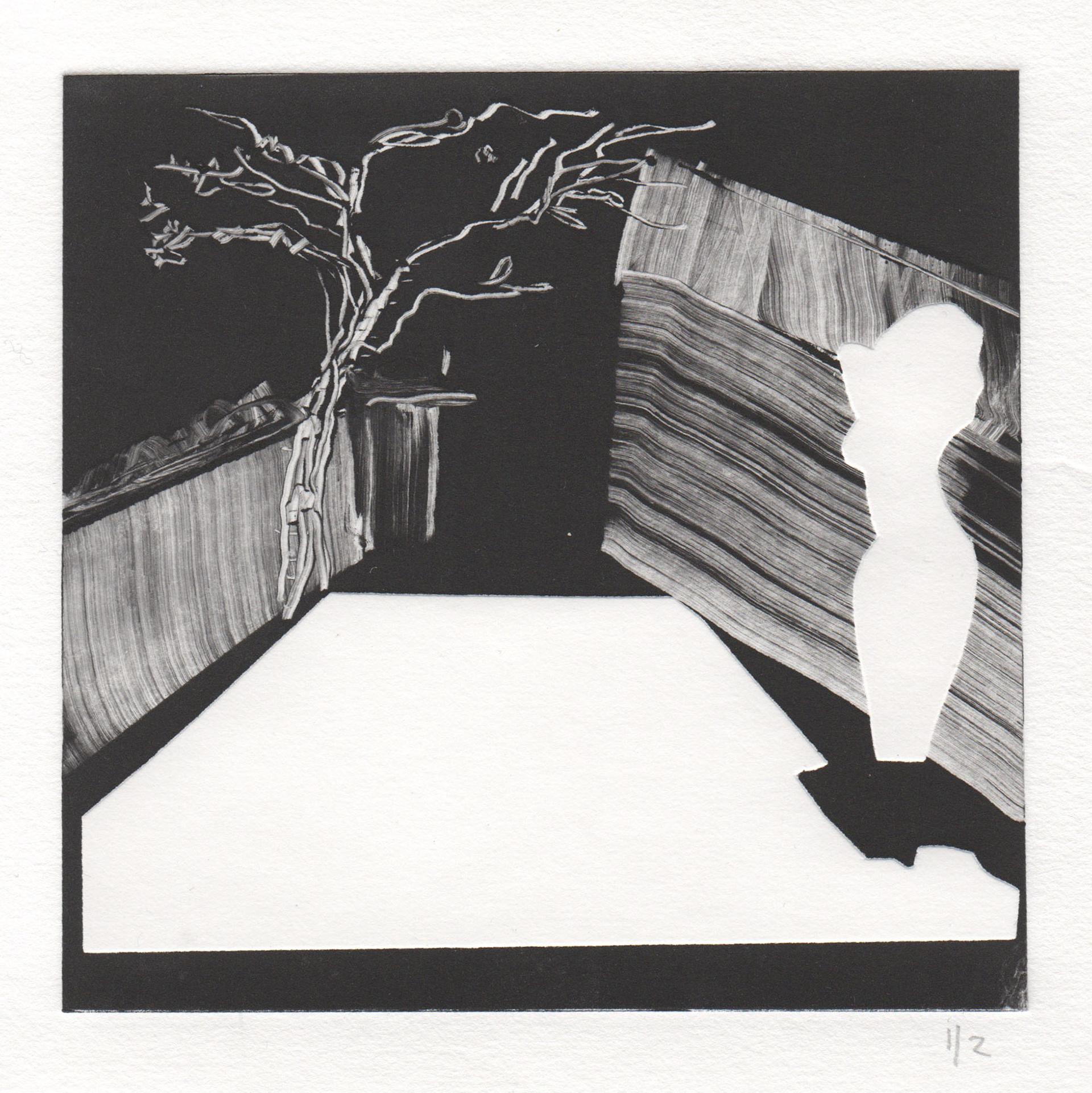 Tuulensuu - Monotype 14 x 14 cm