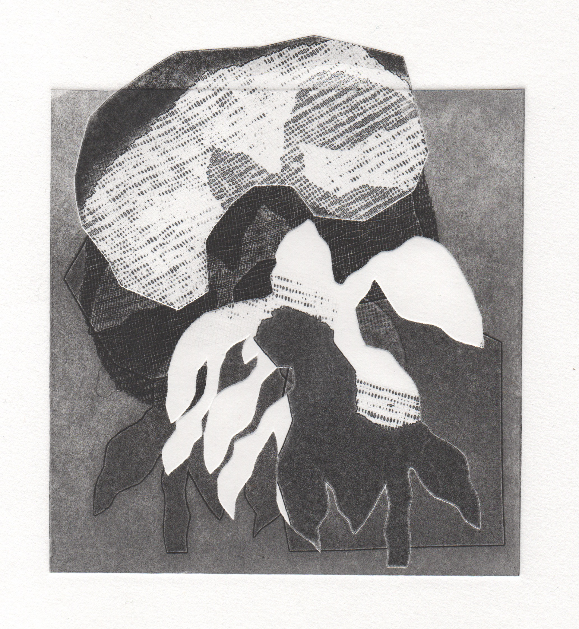 Caring - Monotype 14 x 16 cm SOLD