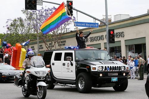 CSW (Christopher Street West Assoc. Inc.) LA Pride Parade with LAPD, 2006 | Photo courtesy of Don Mueller
