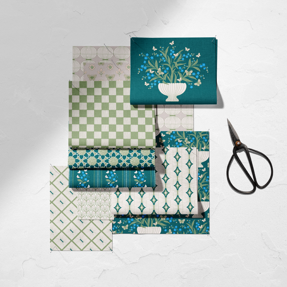 Porcelain Garden Collection - Ivory Sage Colorway