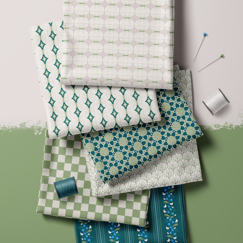 Porcelain Garden Collection - Ivory Sage Colorway