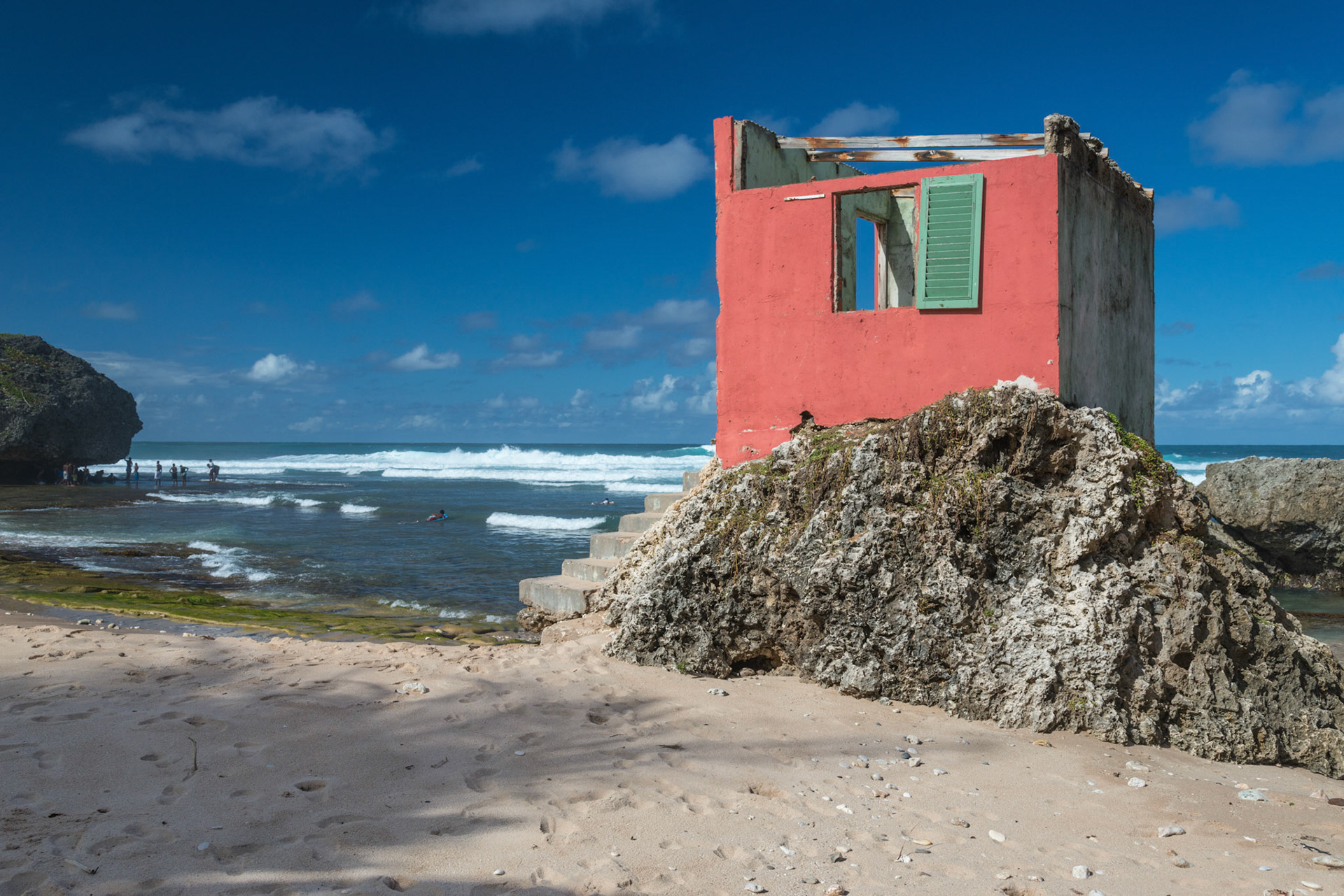 Abandoned house on the beach at Bathsheba, Barbados