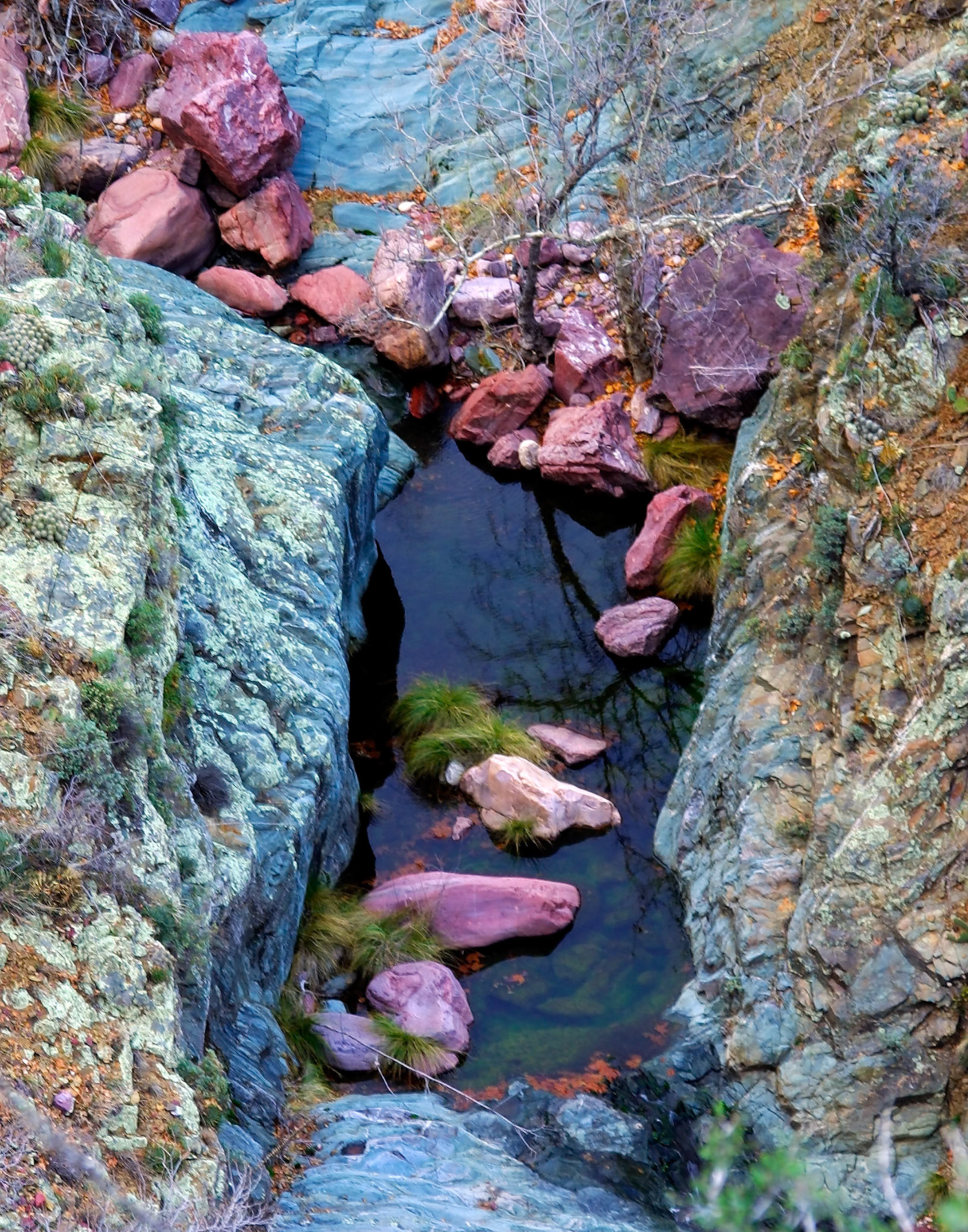 Red rocks along the Barnhardt Trail in the Mogollon Rim Mountains of Arizona