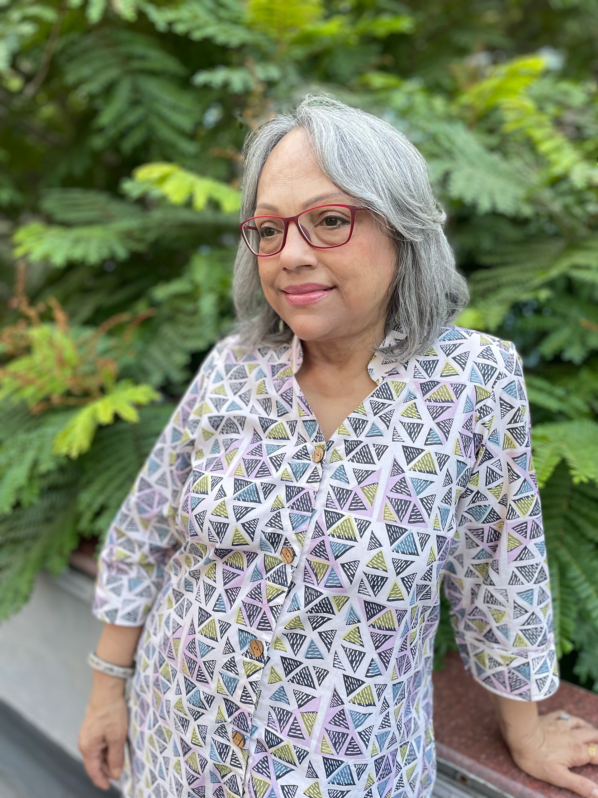 Tunic made from fabric from the 'New Abstracts' collection