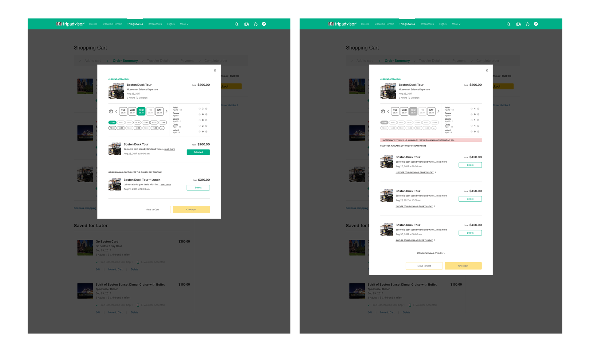 Prototype: Edit attraction flow (desktop view)