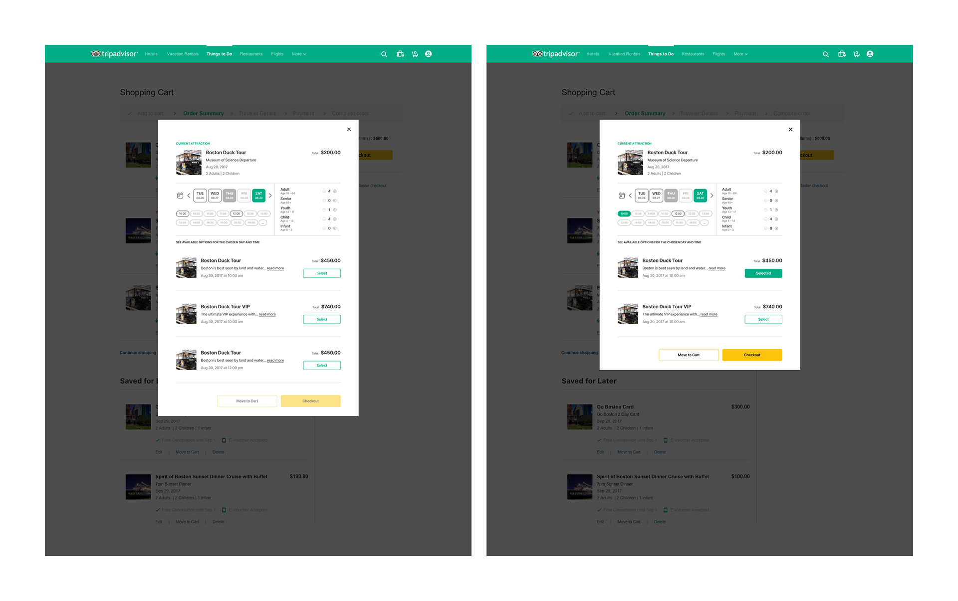 Prototype: Edit attraction flow (desktop view)