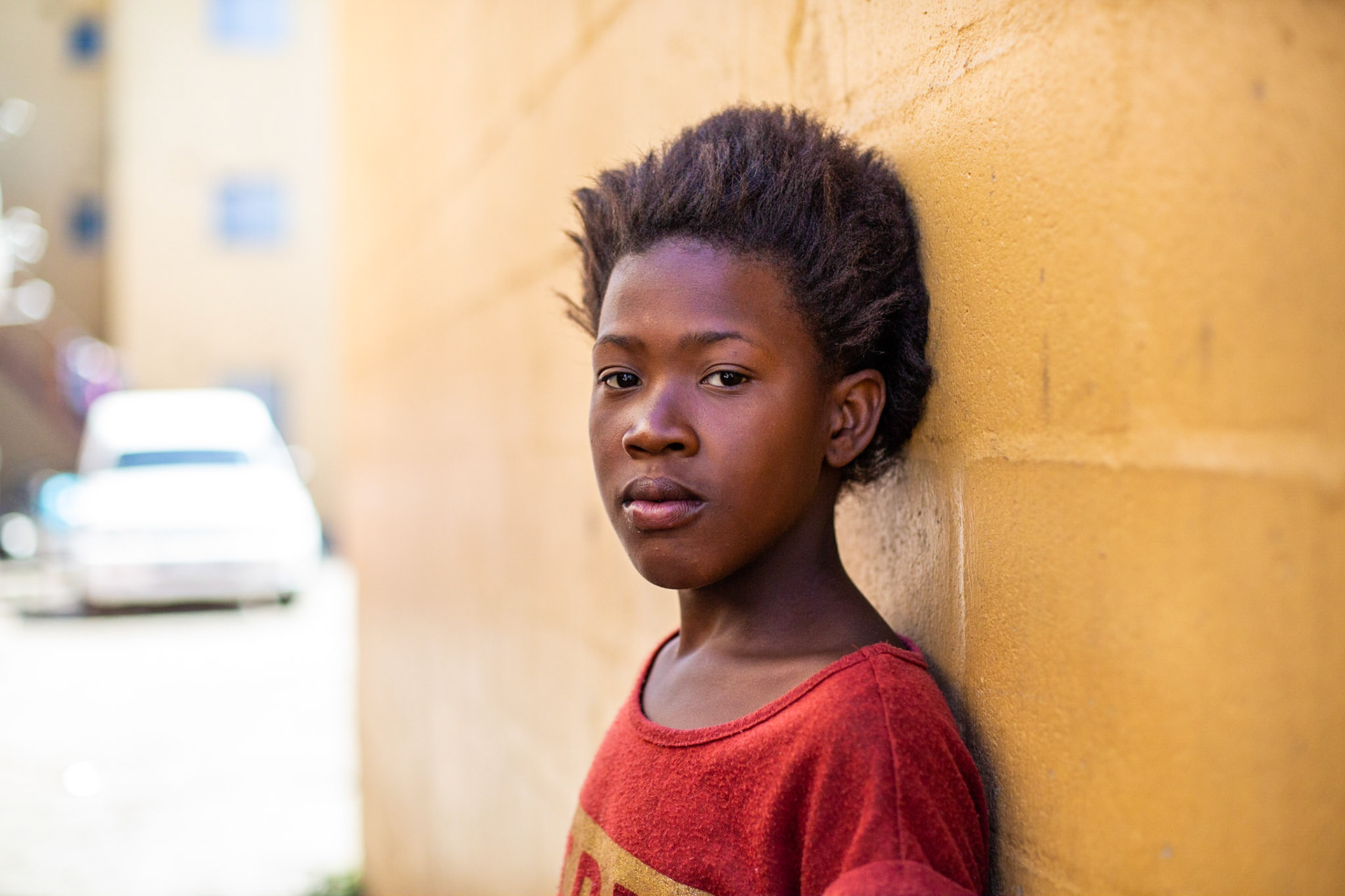 kid in a township in capetown, South Africa