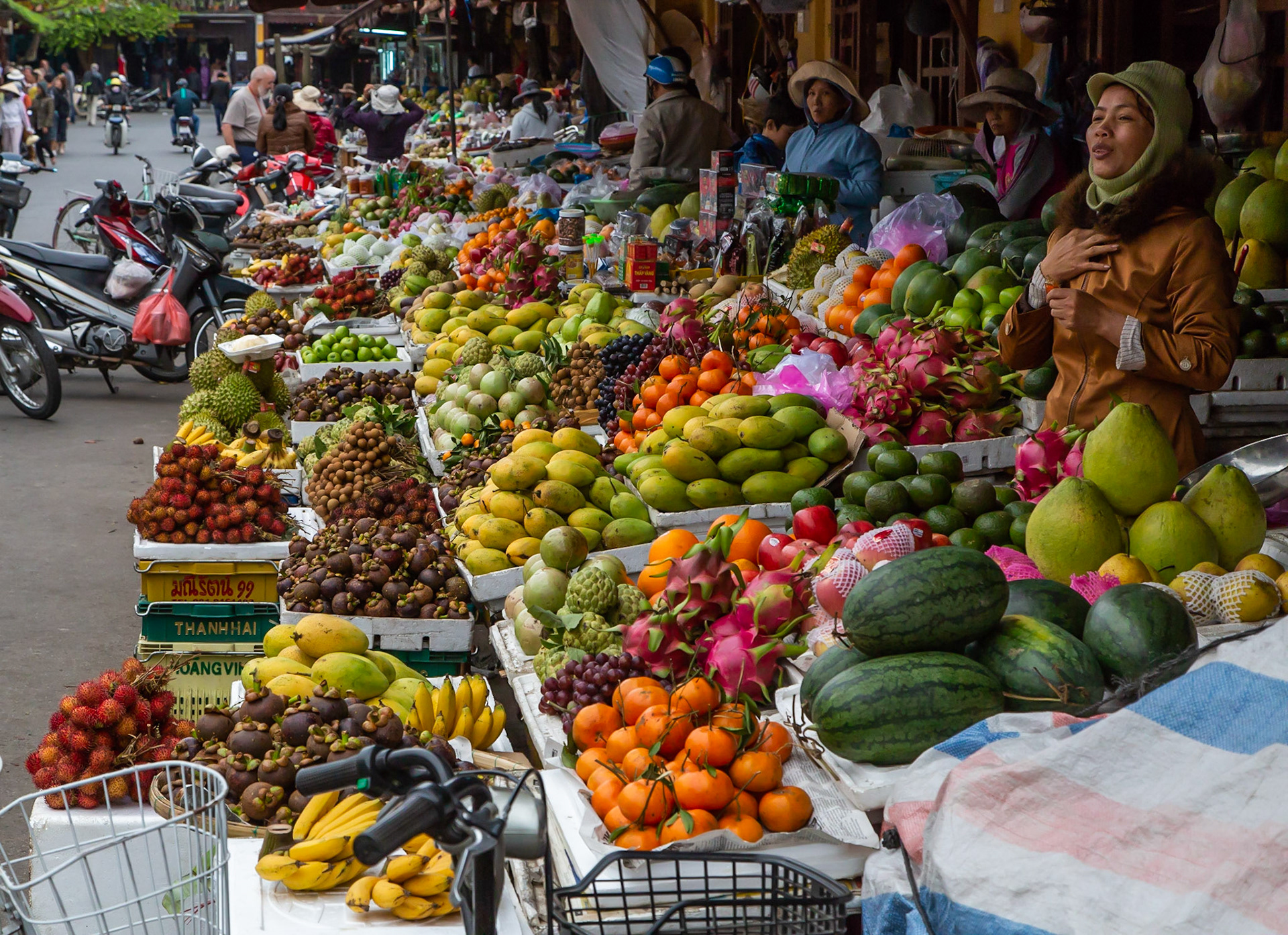 Some fresh fruit on the market here in a small town near Da Nang