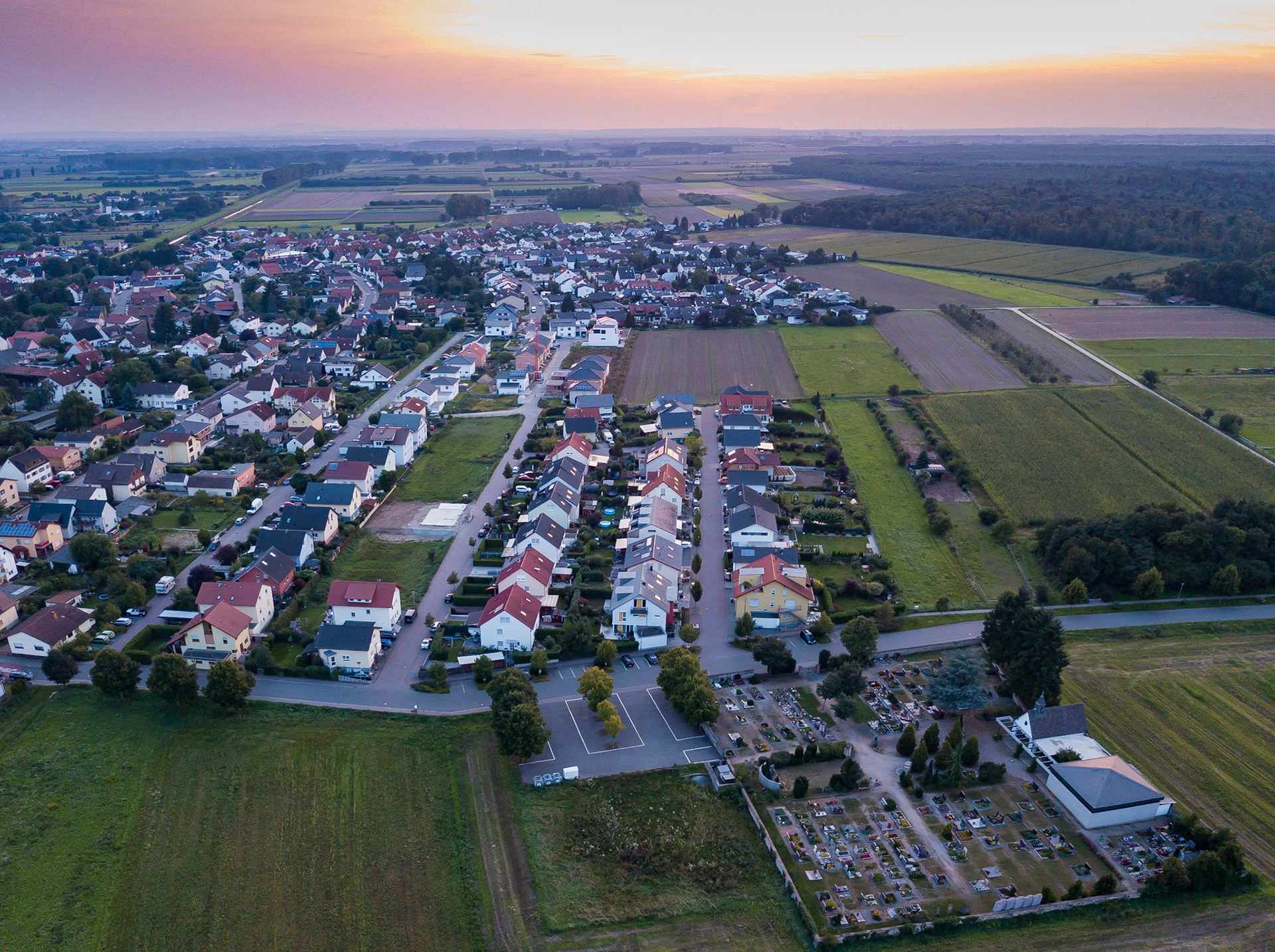 Einhausen Sonnenuntergang august 2017