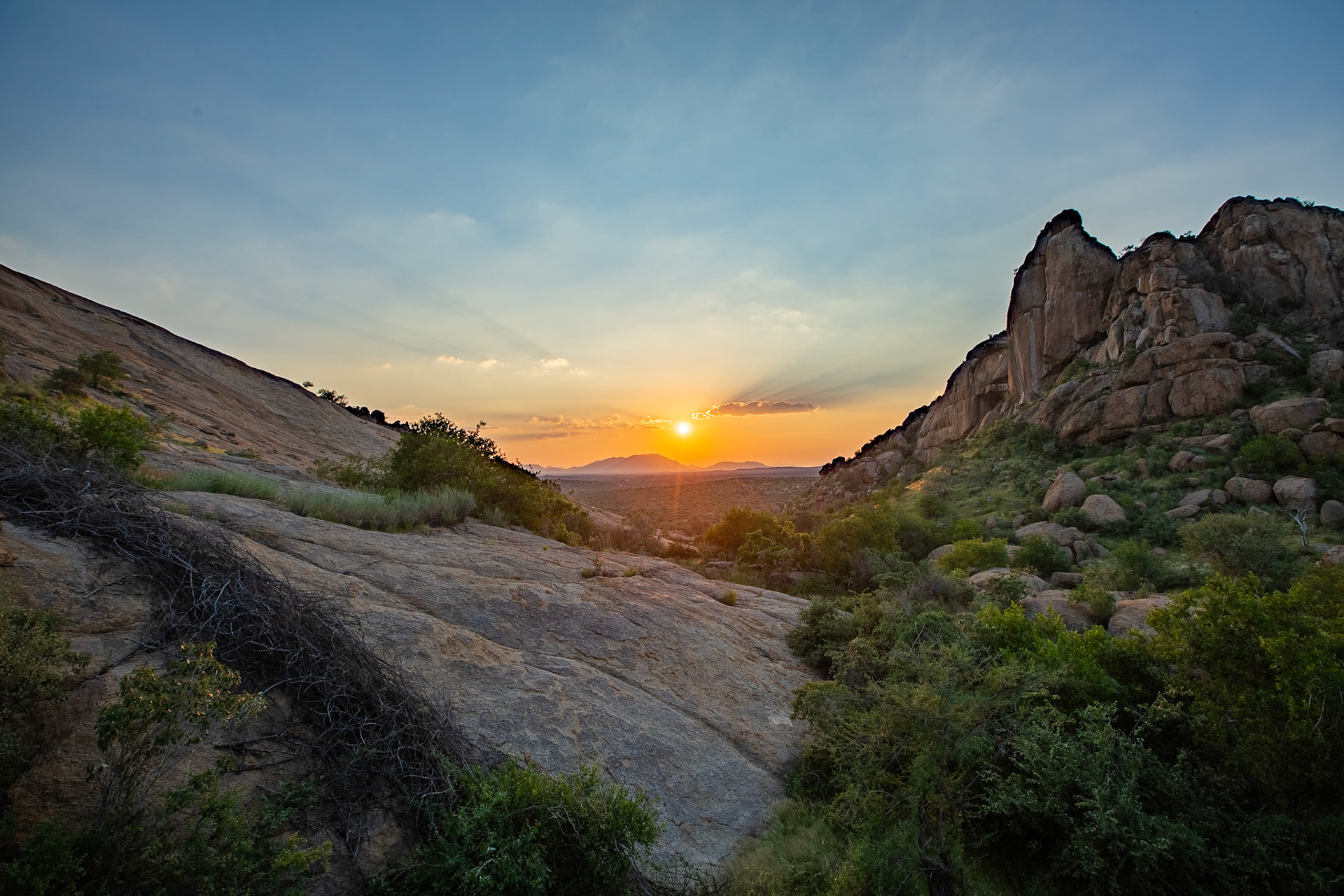 sunset from the appartment