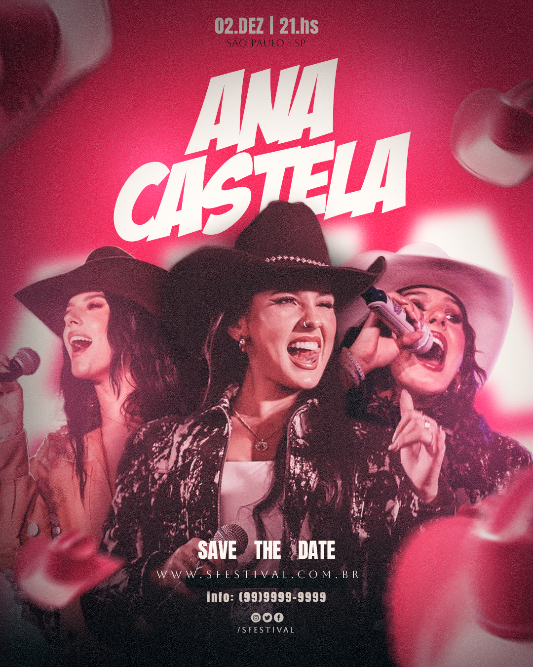 poster fictício show Ana Castela