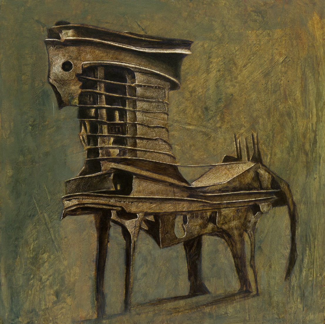 Little iron horse (acrylic on board) (40x40cm)