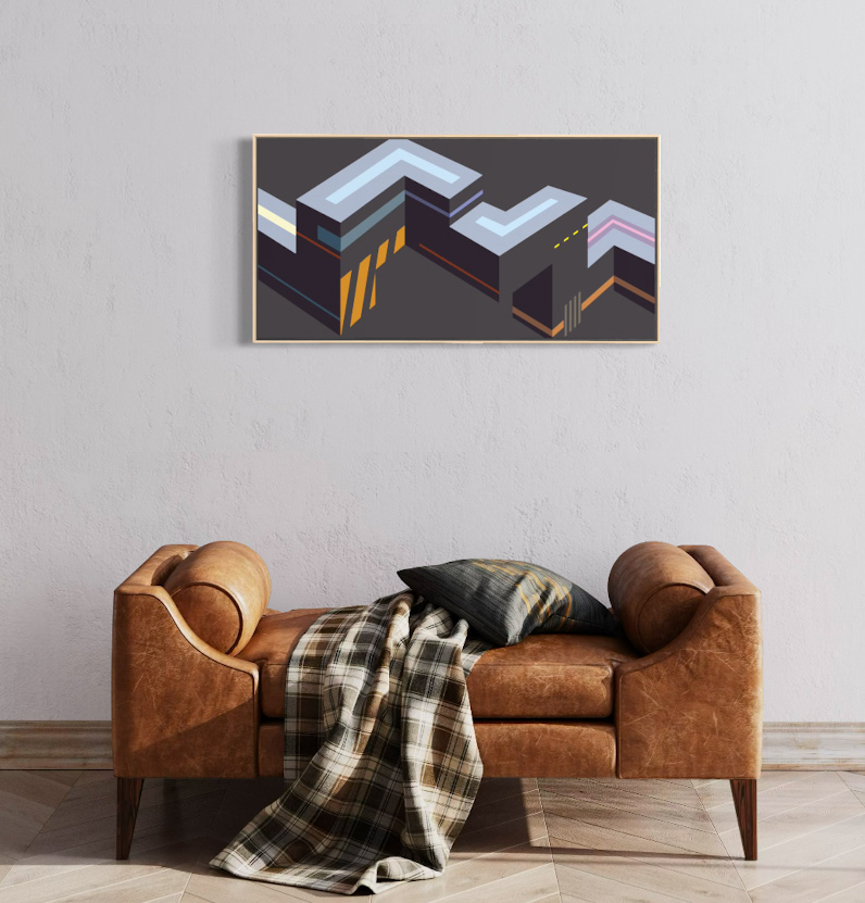 Section 425 C 40x80cm Acrylic on linen