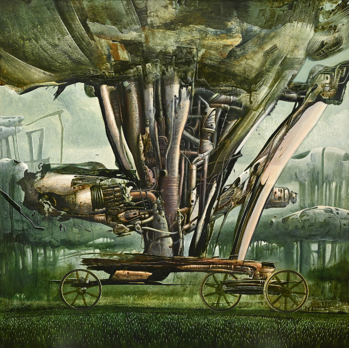 Wagon (acrylic on canvas) (80x80cm)