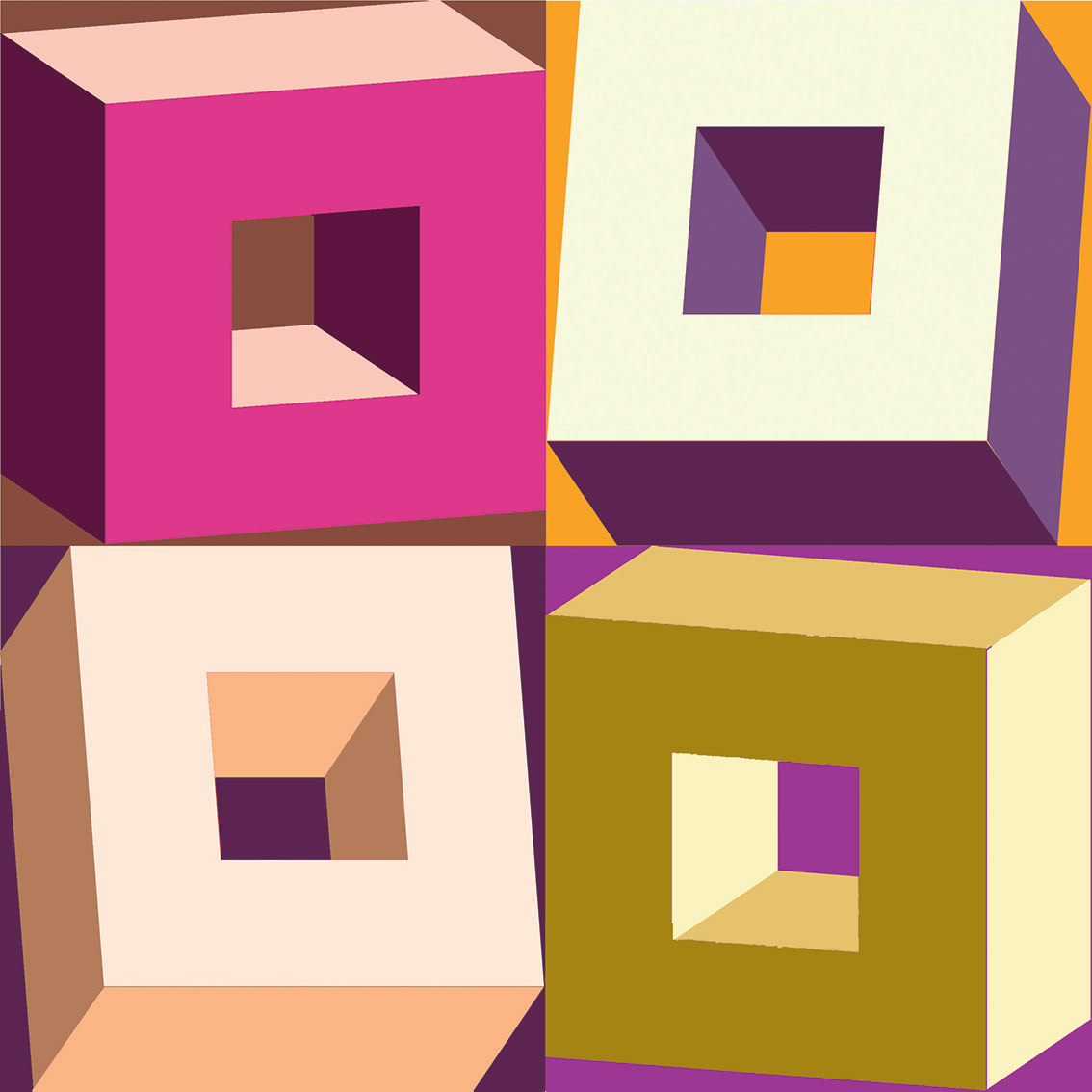 Cubes 90x90cm Acrylic on Linen
