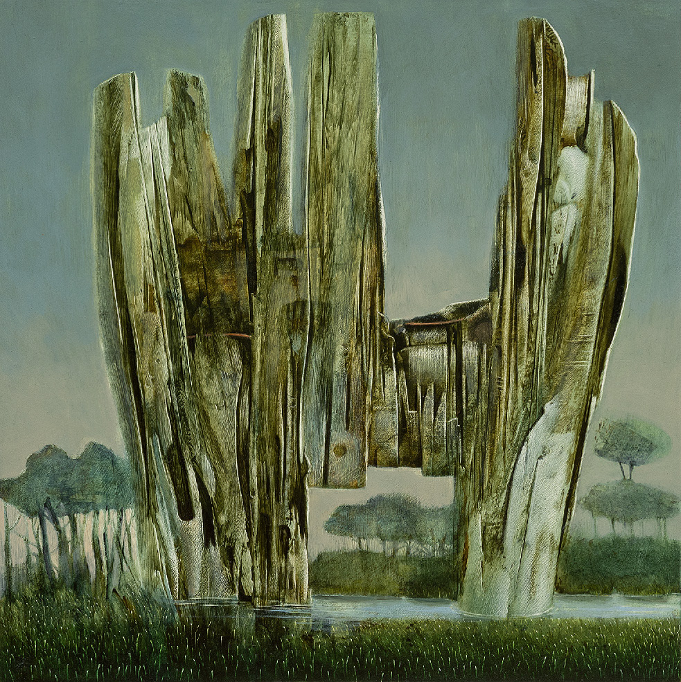 Suddenly, for a long time (acrylic on board) (28,5x28,5cm on 40x40cm)