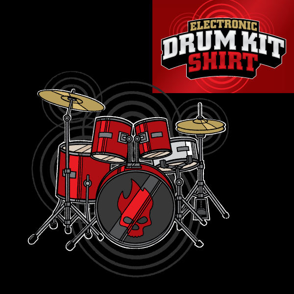 Illustration and Logotype for Electronic Drum Kit Shirt