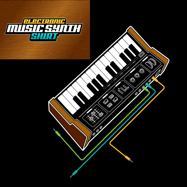 Illustration and Logotype for Electronic Music Synth Shirt