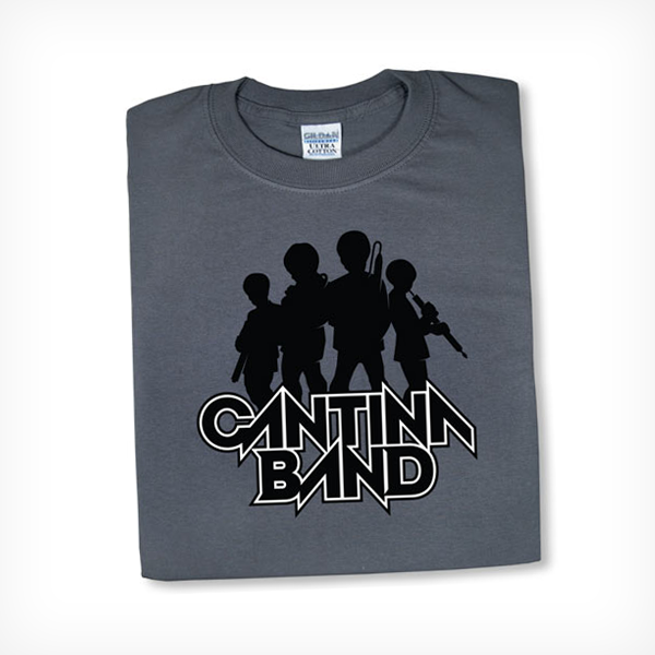 A mash-up of the music video game "Rock Band" and the alien band that played at the Mos Eisley cantina in "Star Wars"