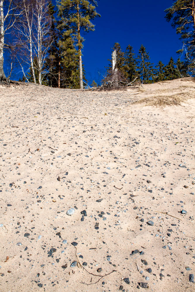 Pulkkamäki, täynnä sepeliä 2.4.2019