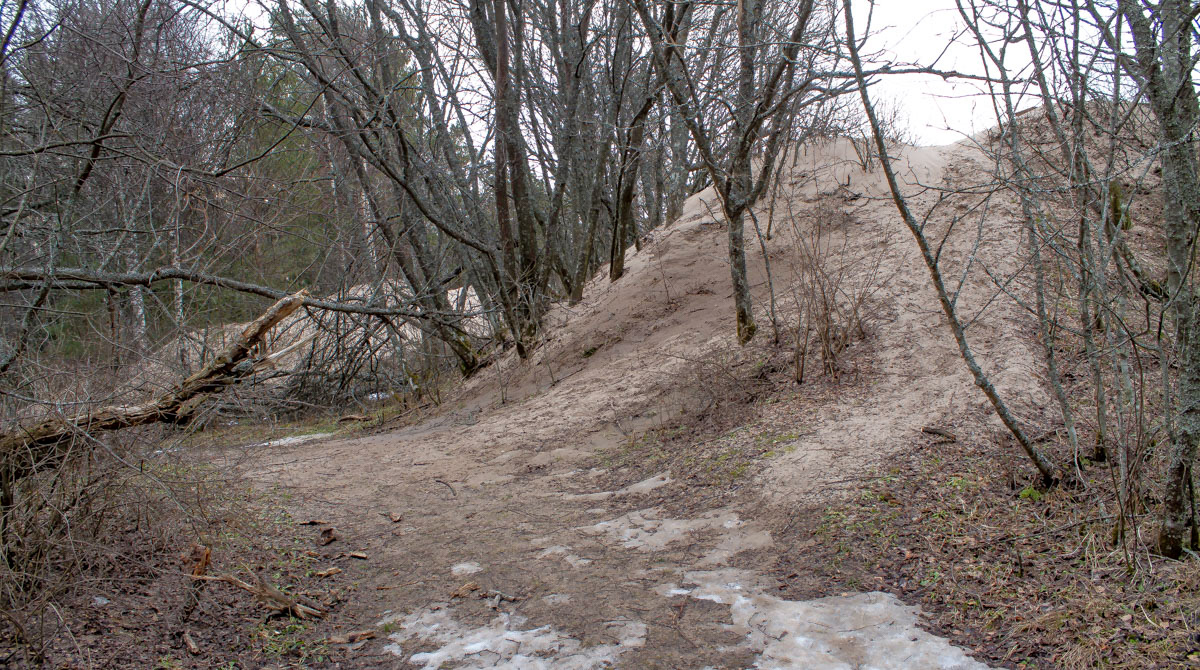 Saman liitokiekko rastin itäpuolelta... 4.4.2019